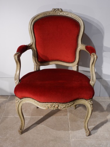 Paire de fauteuils Louis XV estampillés de F. Lapierre (1753 - 1823) - Sièges Style Louis XV