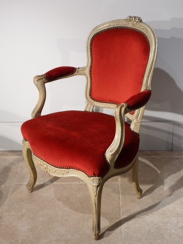 Paire de fauteuils Louis XV estampillés de F. Lapierre (1753 - 1823) - Louis XV