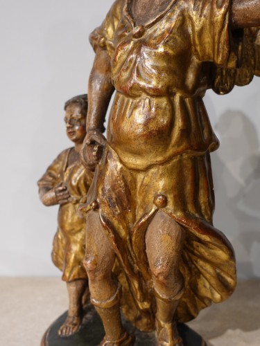 Groupe statuaire « Tobie et l'Archange Raphaël » fin 17e - Régence