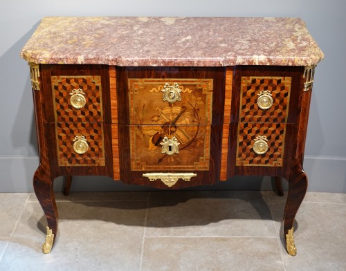 French 18th Century Chest Of Drawers “musical Instruments” - Transition