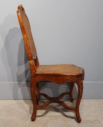 Seating  - Pair Of Louis XV Caned Chairs, Stamped “gourdin”