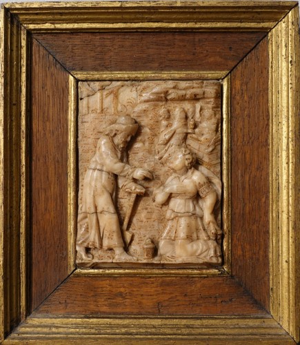 Alabaster plaque by Nicolaas Daems, &quot;Noli me tangere&quot;, early 17th century