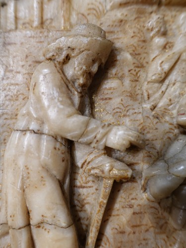 Sculpture Sculpture en Marbre - Albâtre de Maline, par Nicolaas Daems, « Noli me tangere », d'époque début XVIIe
