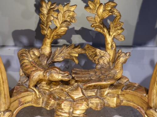 Mobilier Console - Console Louis XV en bois doré