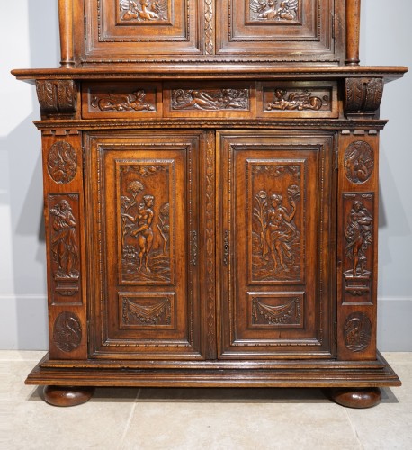 Antiquités - French Renaissance sideboard &quot;Ecole de Fontainebleau &quot; walnut, late 16th ce