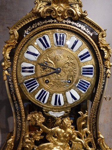 Antiquités - Louis XV Cartel In Boulle Marquetry, Signed &quot;saint Martin à Paris&quot;