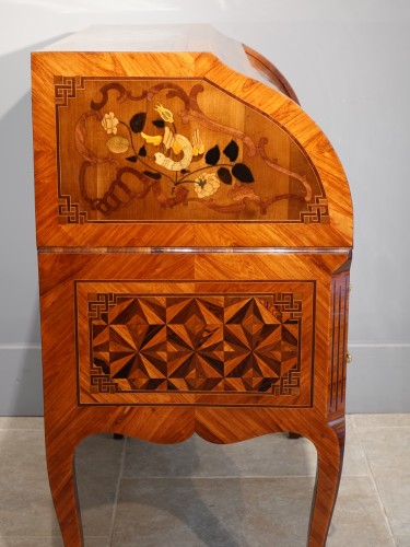 French Louis XV Desk Called &quot;cylindre&quot;, Marquetry, 18th Century - Louis XV