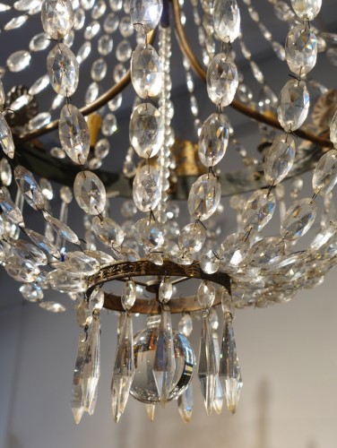 A 19th Century Bronze And Crystal Chandelier - 