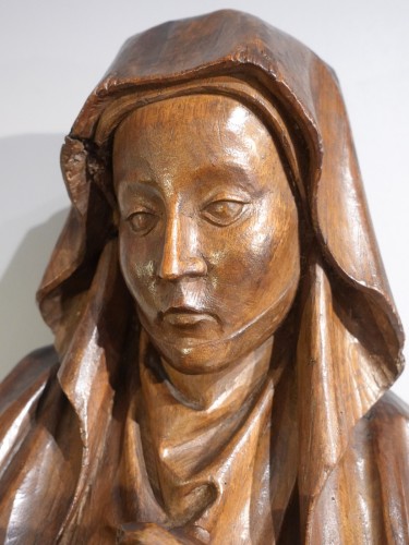 Piéta en noyer sculpté d'époque fin XVe siècle - Gérardin et Cie