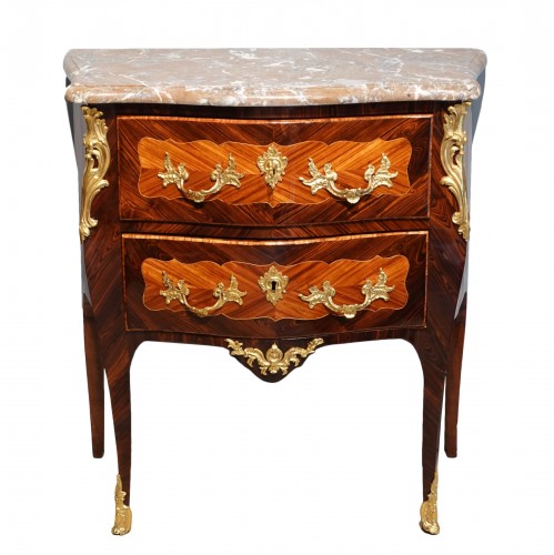 Commode Louis XV sauteuse marquetée estampillée S.VIE