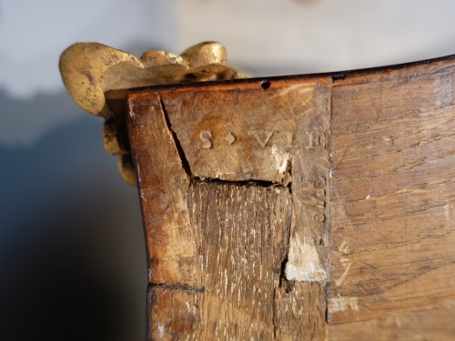 Antiquités - French Louis XV Commode, Inlaid, Stamped &quot;s.vie&quot;