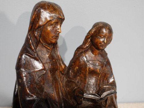 Sculpture  - Saint Anne educator in carved lime tree circa 1510