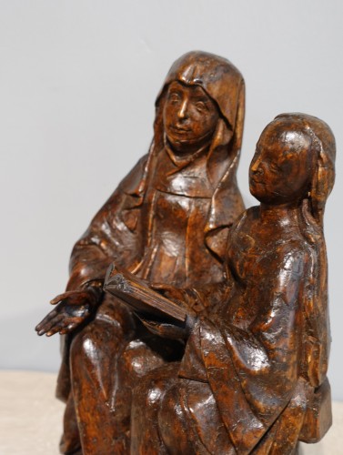 Renaissance - Sainte Anne éducatrice en tilleul sculpté circa 1510