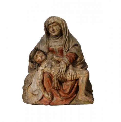 Polychrome stone Pietà circa 1500