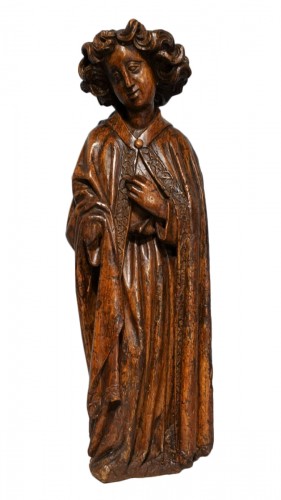 Angel Gabriel in carved walnut, last quarter of the 15th century
