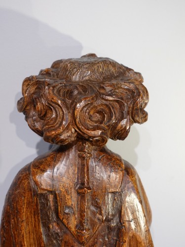 Angel Gabriel in carved walnut, last quarter of the 15th century - Middle age