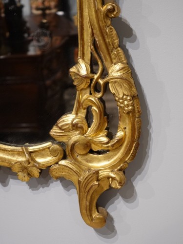 Miroir à parcloses en bois doré d'époque fin XVIIIe - Gérardin et Cie