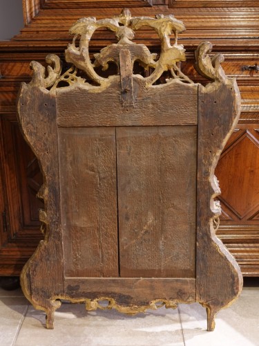 Louis XV - Louis XV mirror in gilded wood, 18th century