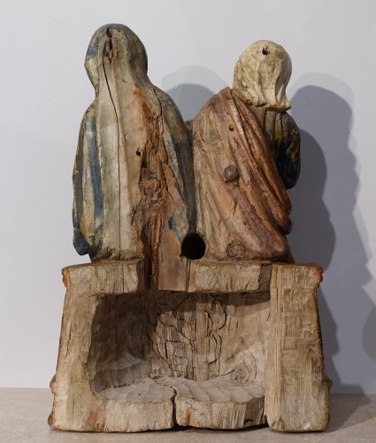 Sainte Anne trinitaire en bois sculpté et polychrome – XVIe siècle - Renaissance