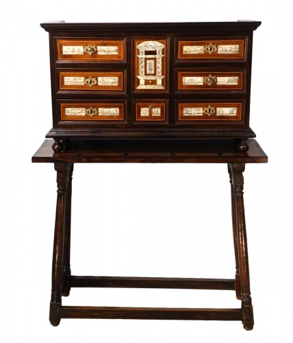 Cabinet Louis XIII époque XVIe, scènes champêtres, Espagne