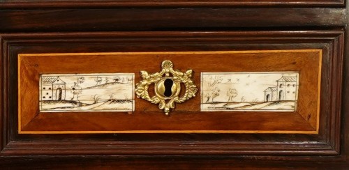 Cabinet Louis XIII époque XVIe, scènes champêtres, Espagne - Louis XIII