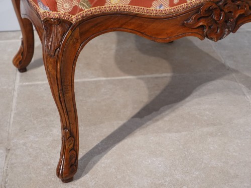Suite of four armchairs and two chairs stamped Nogaret A Lyon - Louis XV