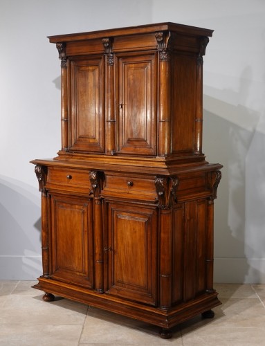 Bahut / cabinet Renaissance en noyer fin XVIe - Mobilier Style Renaissance