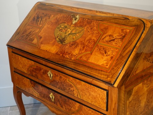Furniture  - Marquetry desk stamped Jean-François HACHE