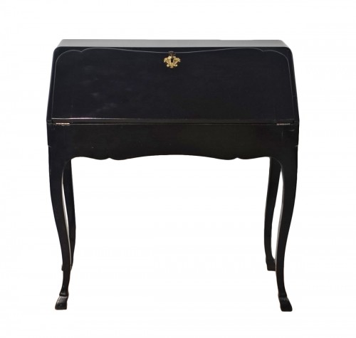 Slope desk, black lacquered, stamped Jean-François HACHE