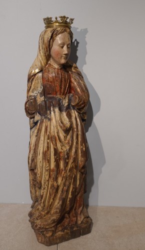 Sculpture  - Saint in polychrome wood, late 16th century