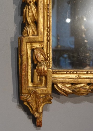 Louis XVI mirror in gilded wood - Mirrors, Trumeau Style Louis XVI