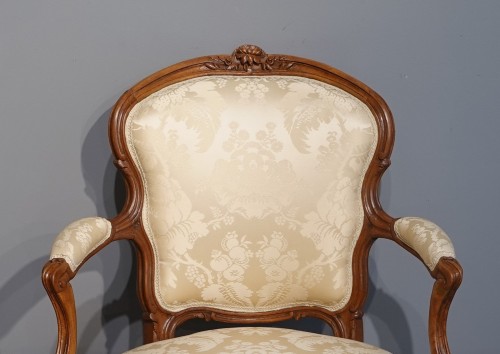 Louis XV - Suite of six armchairs attributed to Pierre Nogaret