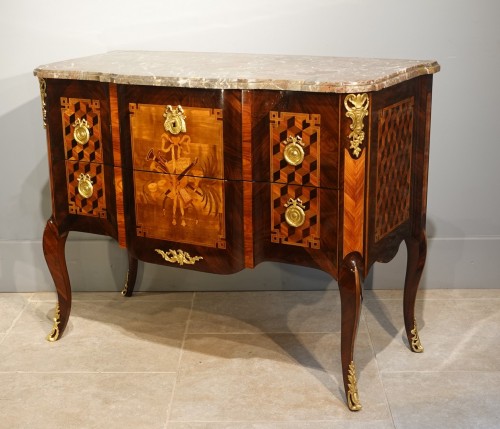 Furniture  - French 18th century Commode with “Musical Instruments”