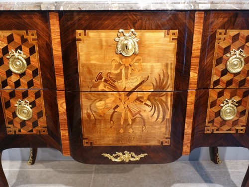 Transition - French 18th century Commode with “Musical Instruments”