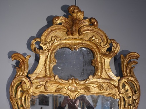 Miroir provençal en bois doré d'époque fin XVIIIe - Gérardin et Cie