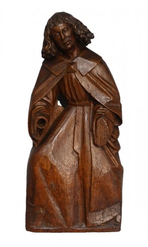 Saint personnage en bois sculpté – XVIe siècle