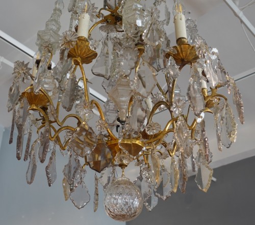  18th Century Crystal And Bronze Chandelier - Lighting Style Louis XV