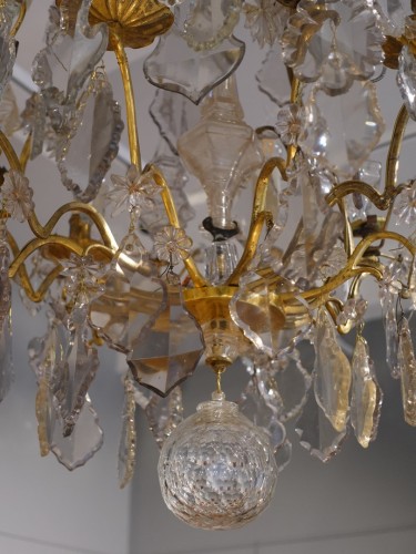 Lighting  -  18th Century Crystal And Bronze Chandelier