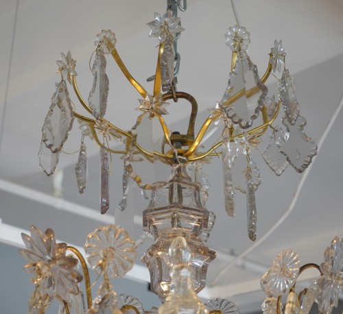 18th century -  18th Century Crystal And Bronze Chandelier