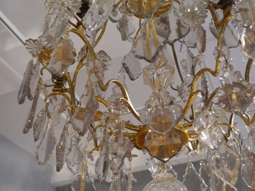 Louis XV -  18th Century Crystal And Bronze Chandelier