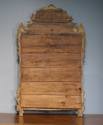 Antiquités - Miroir Louis XVI en bois doré d'époque XVIIIe siècle