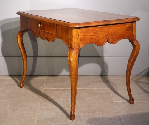 Furniture  - Louis XV Table desk in cherry and walnut