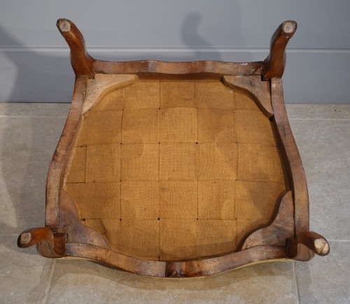 XVIIIe siècle - Paire de fauteuils à dossier plat Louis XV époque XVIIIe