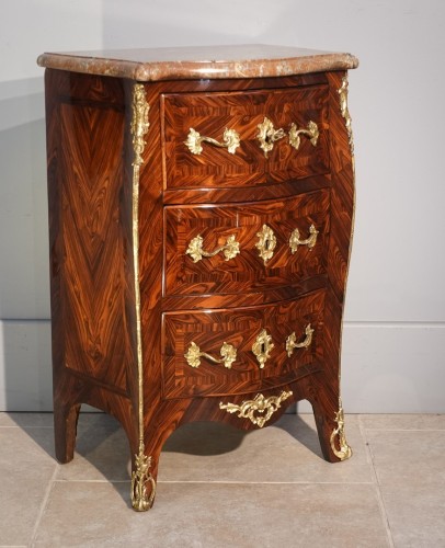  Small Louis XV chest of drawers in violet wood stamped I.D.F - 18th centur - Furniture Style Louis XV