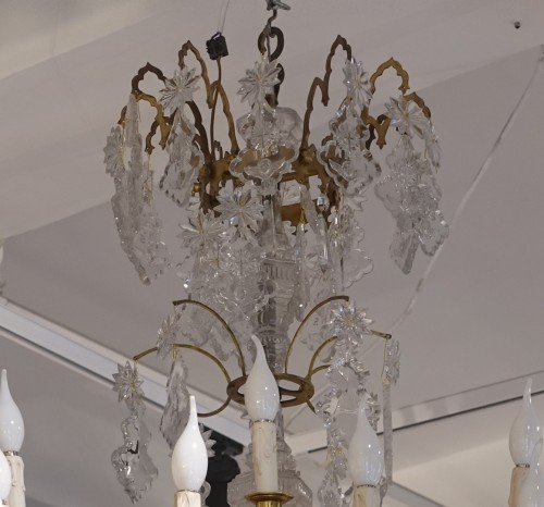 Large 19th century crystal and bronze chandelier - Restauration - Charles X