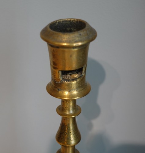 Late 15th-early 16th Century Candlestick In Solid Bronze - Lighting Style Renaissance