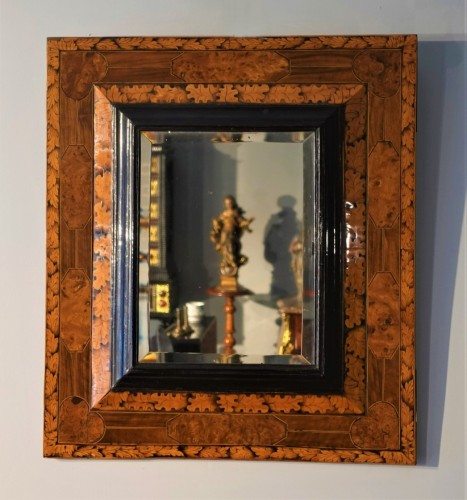 Antiquités - Marquetry mirror, Languedoc work of the 17th century