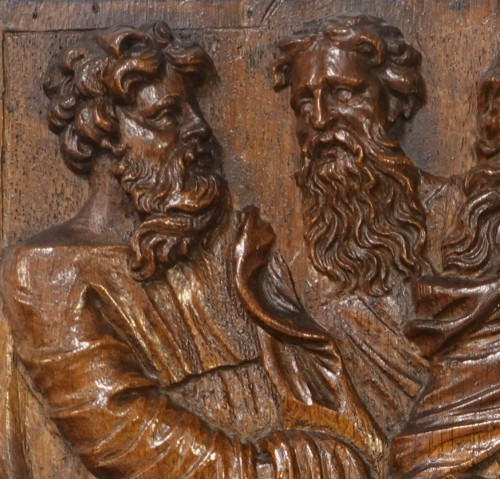 XVIIe siècle - Panneau sur chêne d'époque XVIIe - Christ guérissant l'aveugle Bartimée