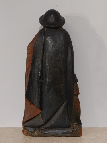 St Roch en bois sculpté polychrome d'époque XVIIe - Gérardin et Cie