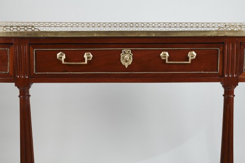  Half-moon mahogany console attributed to Fidelys Schey - 